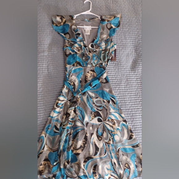 Karin Steven's (10) Dress w/tie belt - New with Tags - Picture 2 of 8